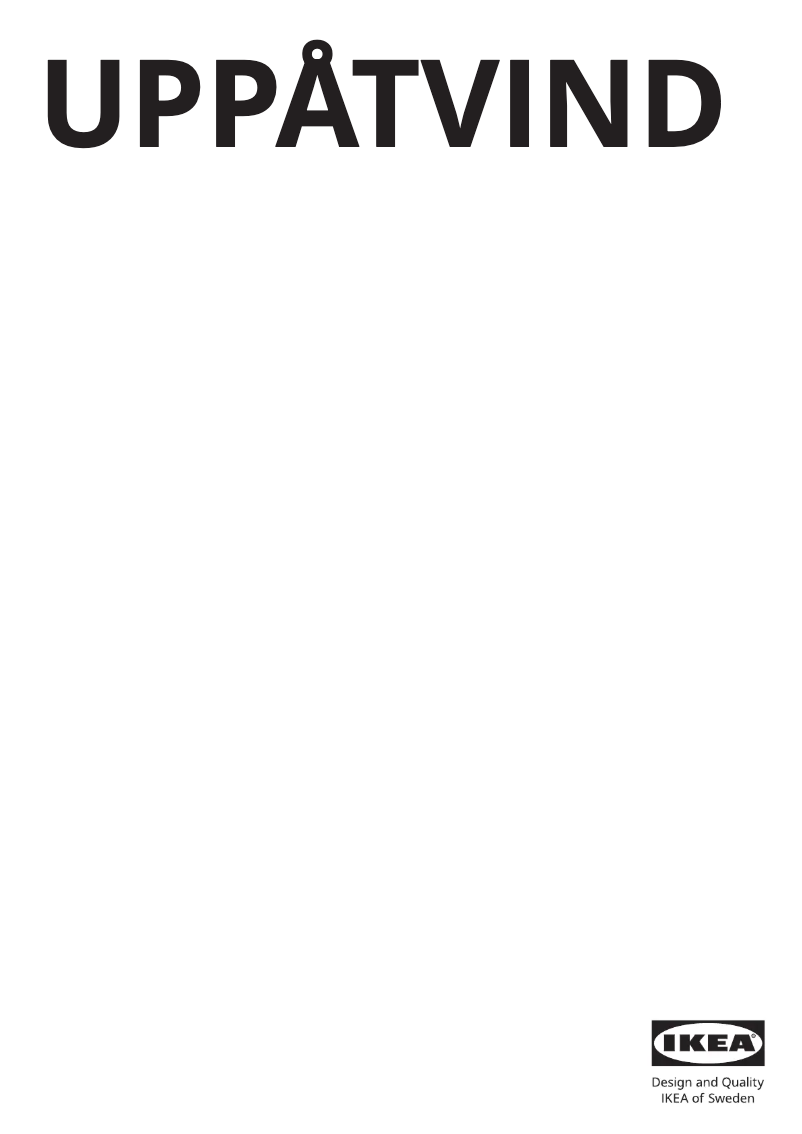 Page 1 de la notice Manuel utilisateur Ikea UPPÅTVIND 205.740.21