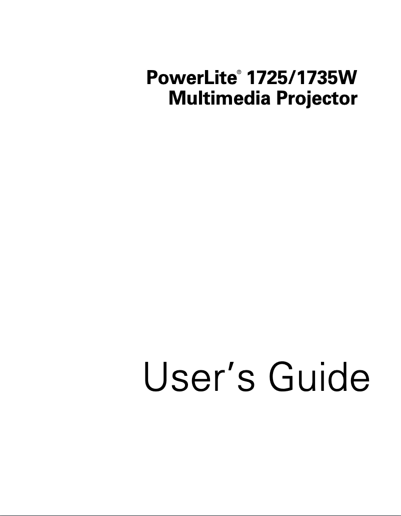 Imagen de la primera página del manual del dispositivo PowerLite 1725