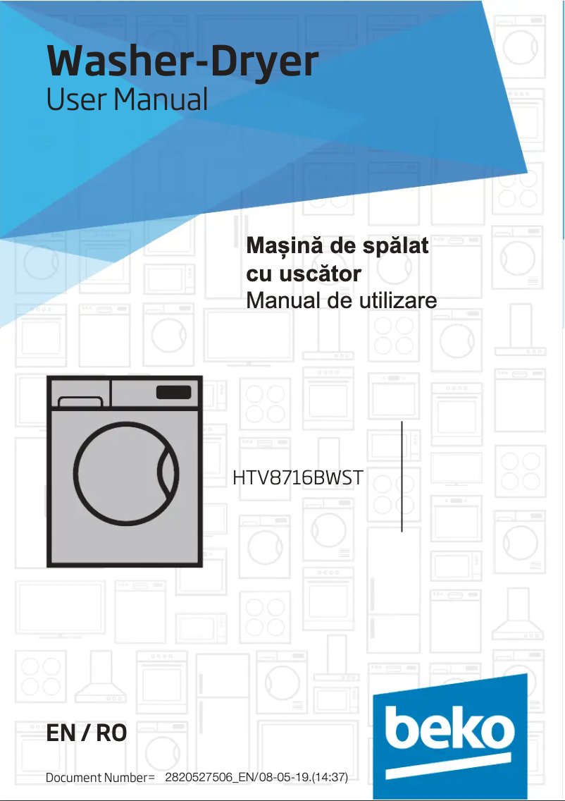 Page 1 de la notice Manuel utilisateur Beko HTV8716BWST