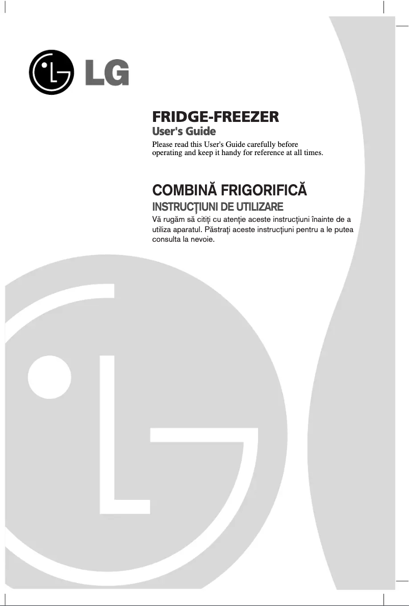 Page 1 de la notice Manuel utilisateur LG GR-Q459BTZA