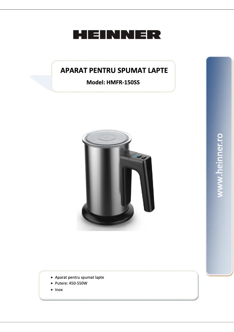 Page 1 de la notice Manuel utilisateur Heinner HMFR-150SS
