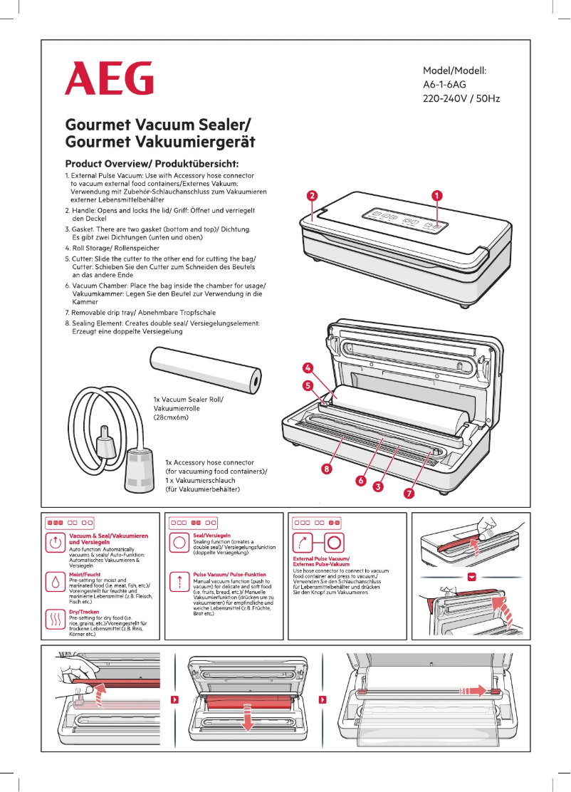 Page n°1 - Manuel utilisateur AEG A6-1-6AG