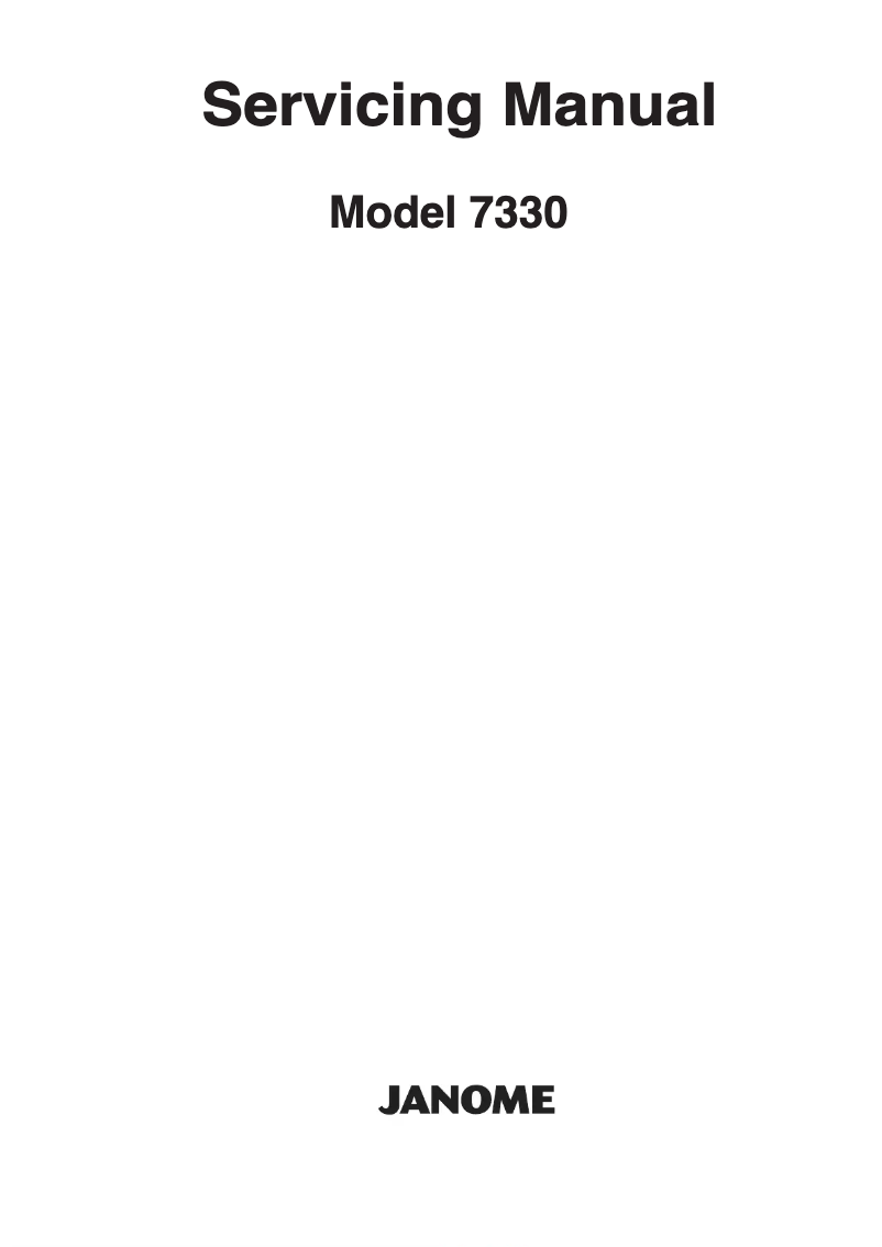 Page 1 de la notice Manuel utilisateur Janome Magnolia 7330