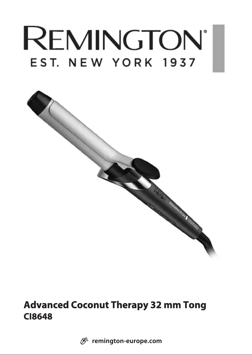 Page n°1 - Manuel utilisateur Remington Advanced Coconut Therapy CI8648