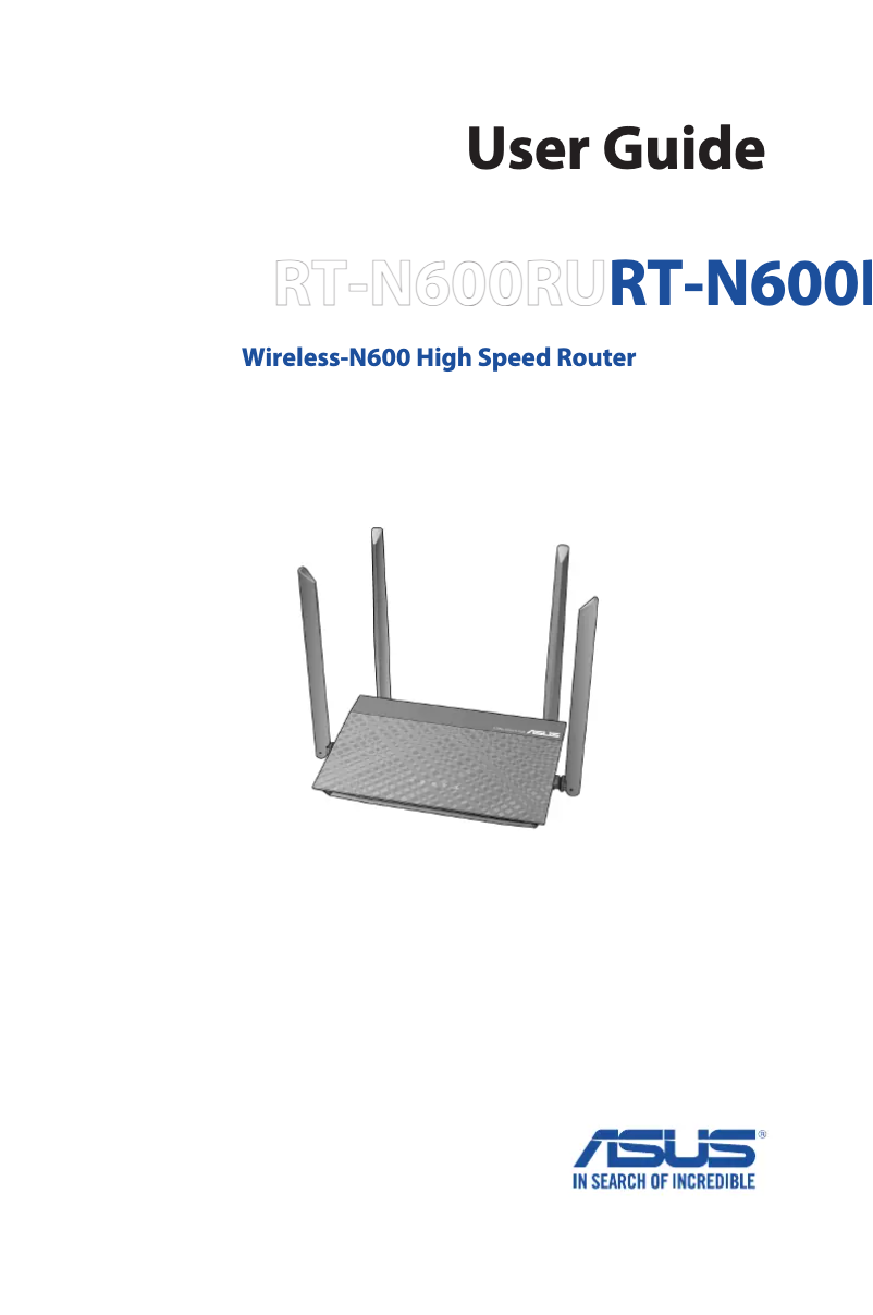 Page n°1 - Manuel utilisateur Asus RT-N600RU
