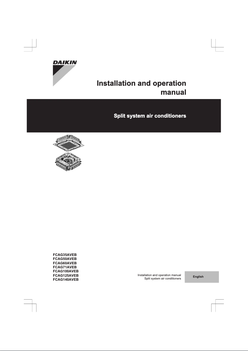 Imagen de la primera página del manual del dispositivo FCAG35A