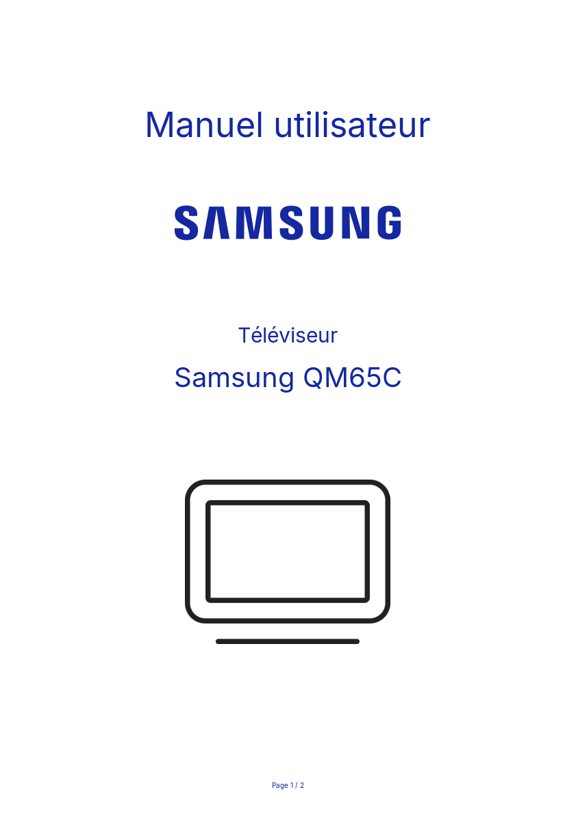 Image de la première page du manuel de l'appareil QM65C