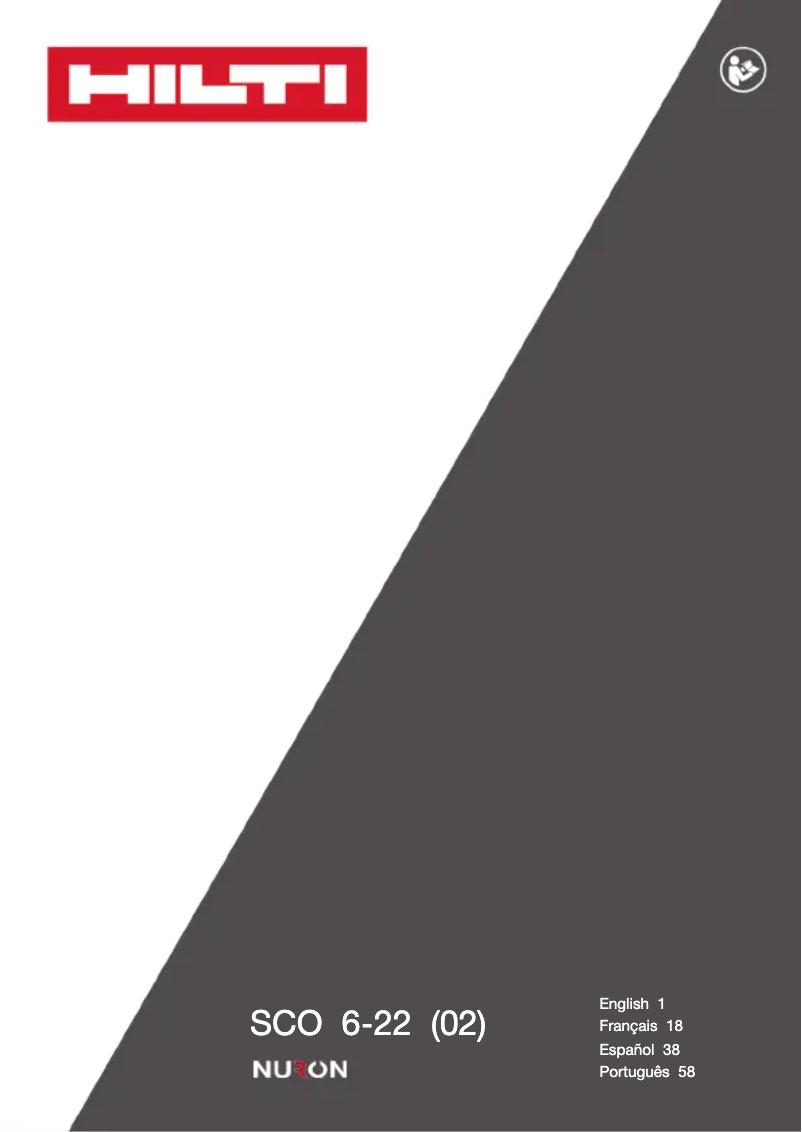 Page n°1 - Manuel utilisateur Hilti SCO 6-22