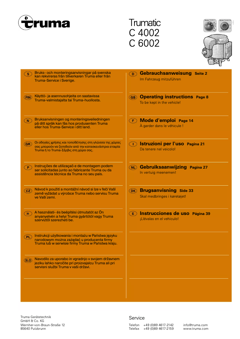 Page 1 de la notice Manuel utilisateur Trumatic C 4002