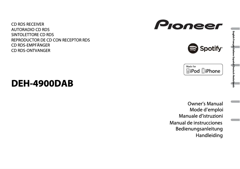 Página 1 del manual Manual de usuario Pioneer DEH-4900DAB