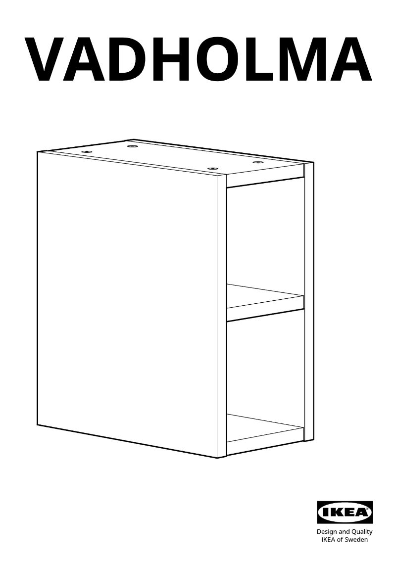 Imagen de la primera página del manual del dispositivo VADHOLMA 303.743.33