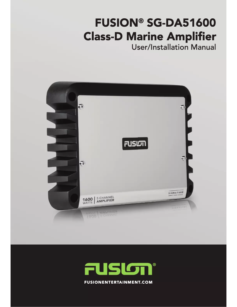 Page 1 de la notice Manuel utilisateur Fusion SG-DA51600