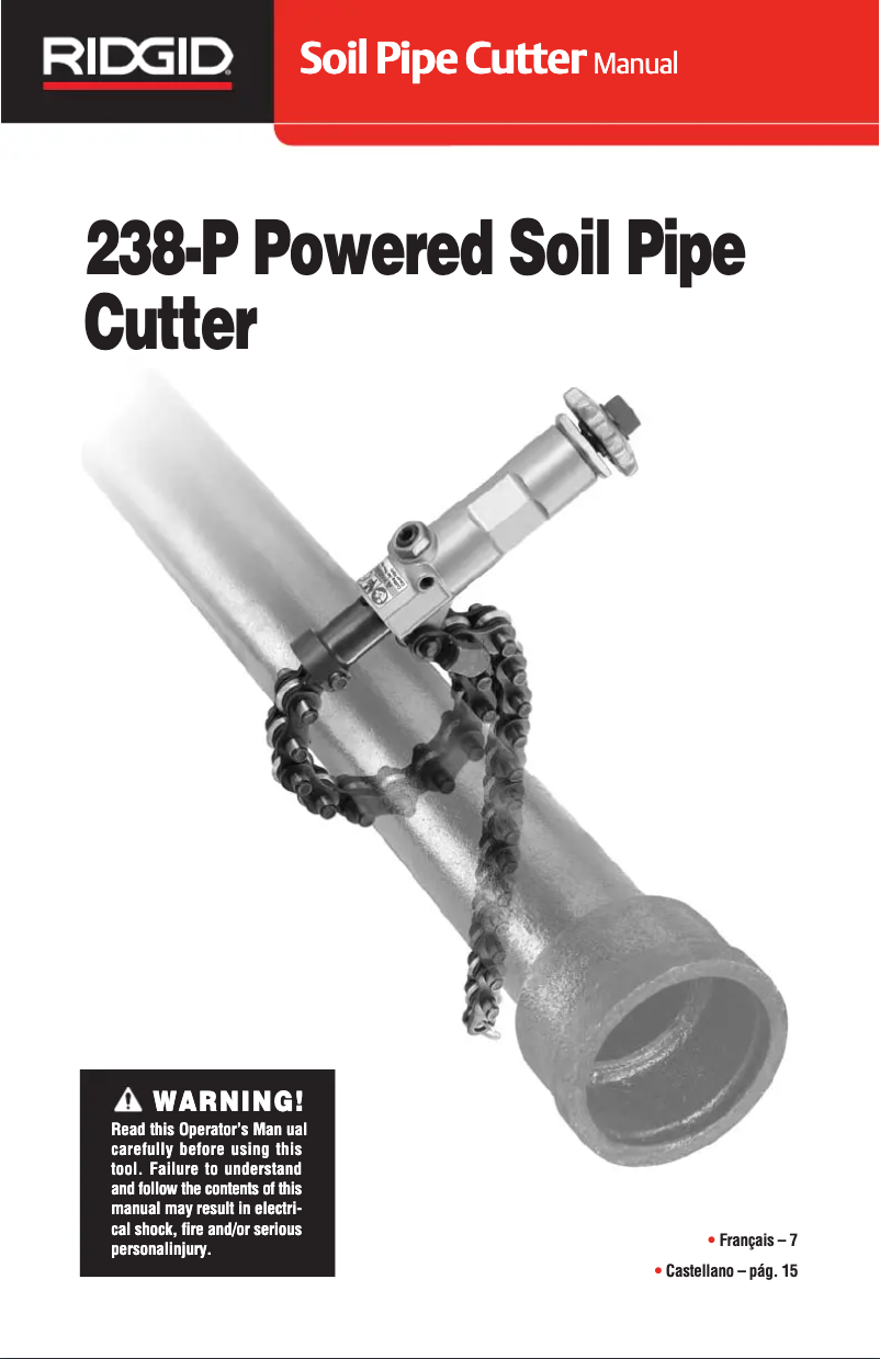 Image de la première page du manuel de l'appareil 238-P