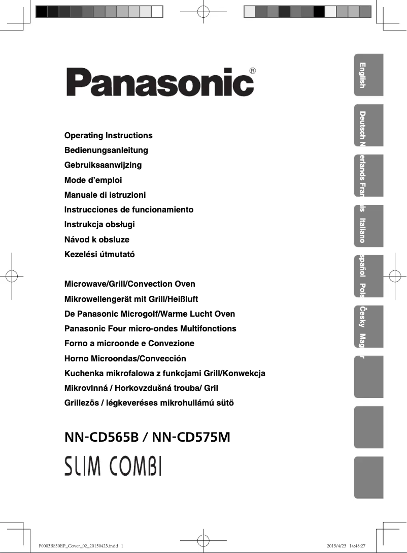 Page 1 de la notice Manuel utilisateur Panasonic NN-CD565B