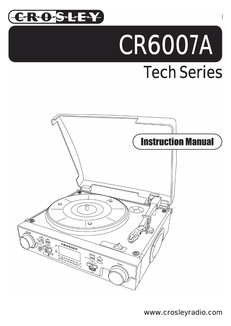 Image de la première page du manuel de l'appareil CR6007A Tech