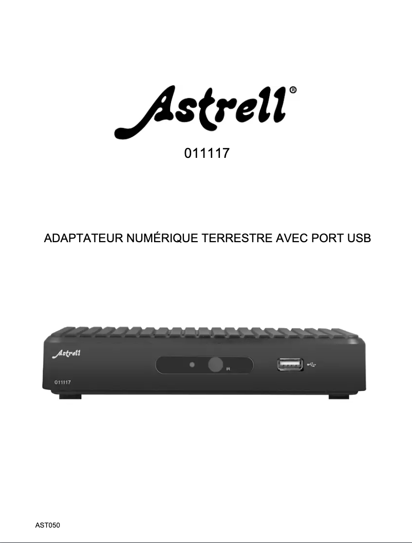 Image de la première page du manuel de l'appareil AST050 011117