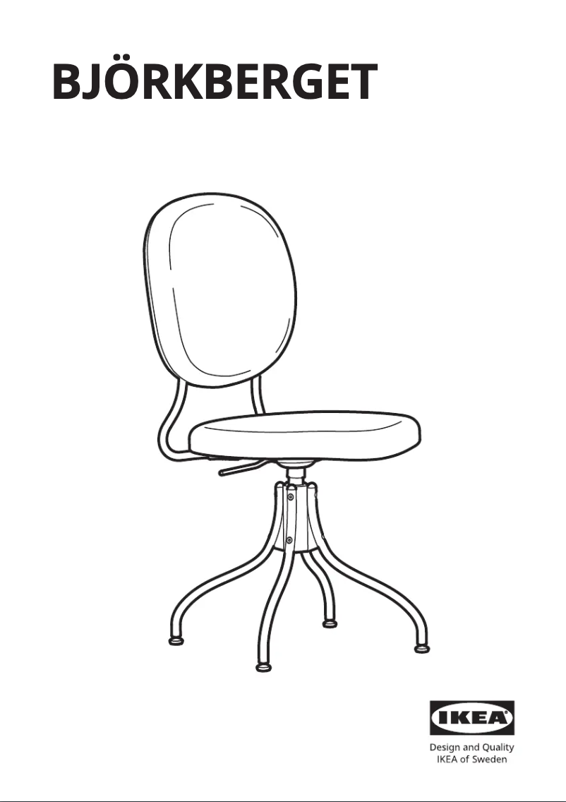 Image de la première page du manuel de l'appareil BJÖRKBERGET 704.896.57