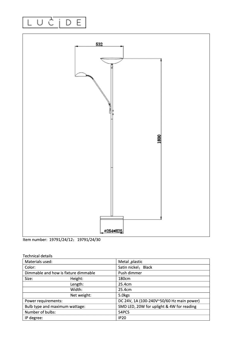 Page n°1 - Manuel utilisateur Lucide Zenith