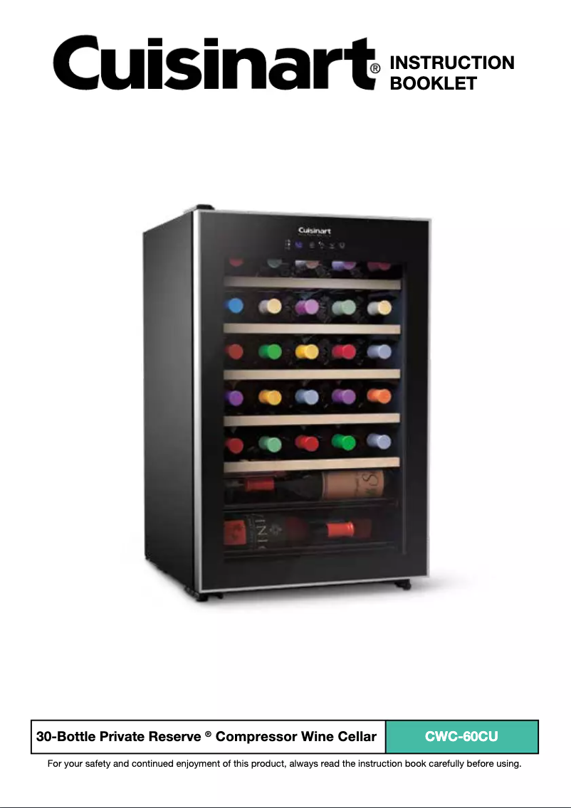 Page 1 de la notice Manuel utilisateur Cuisinart Private Reserve CWC-60CU