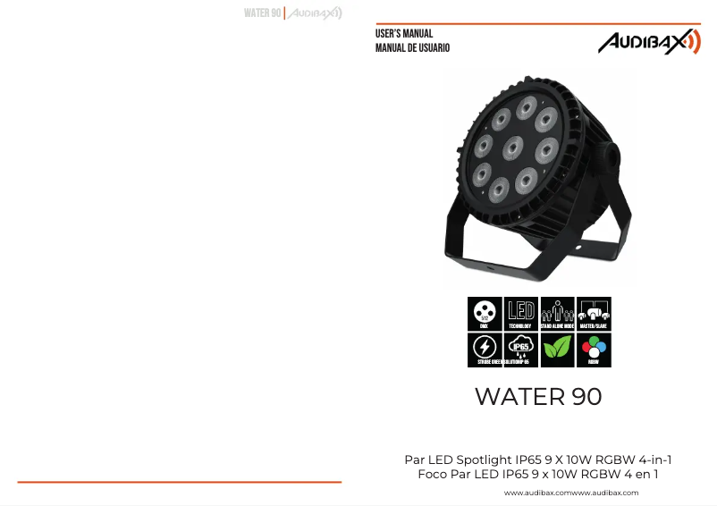 Page 1 de la notice Manuel utilisateur Audibax Water 90
