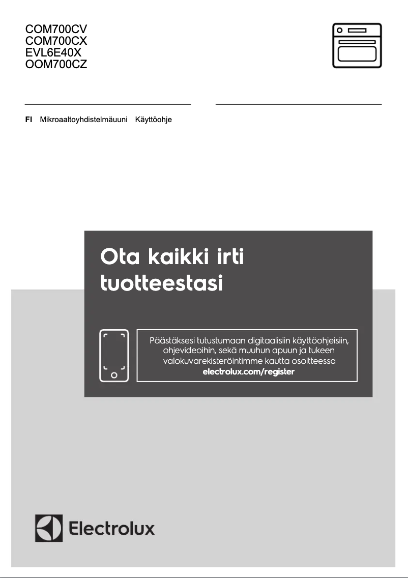 Page n°1 - Manuel utilisateur Electrolux COM700CX