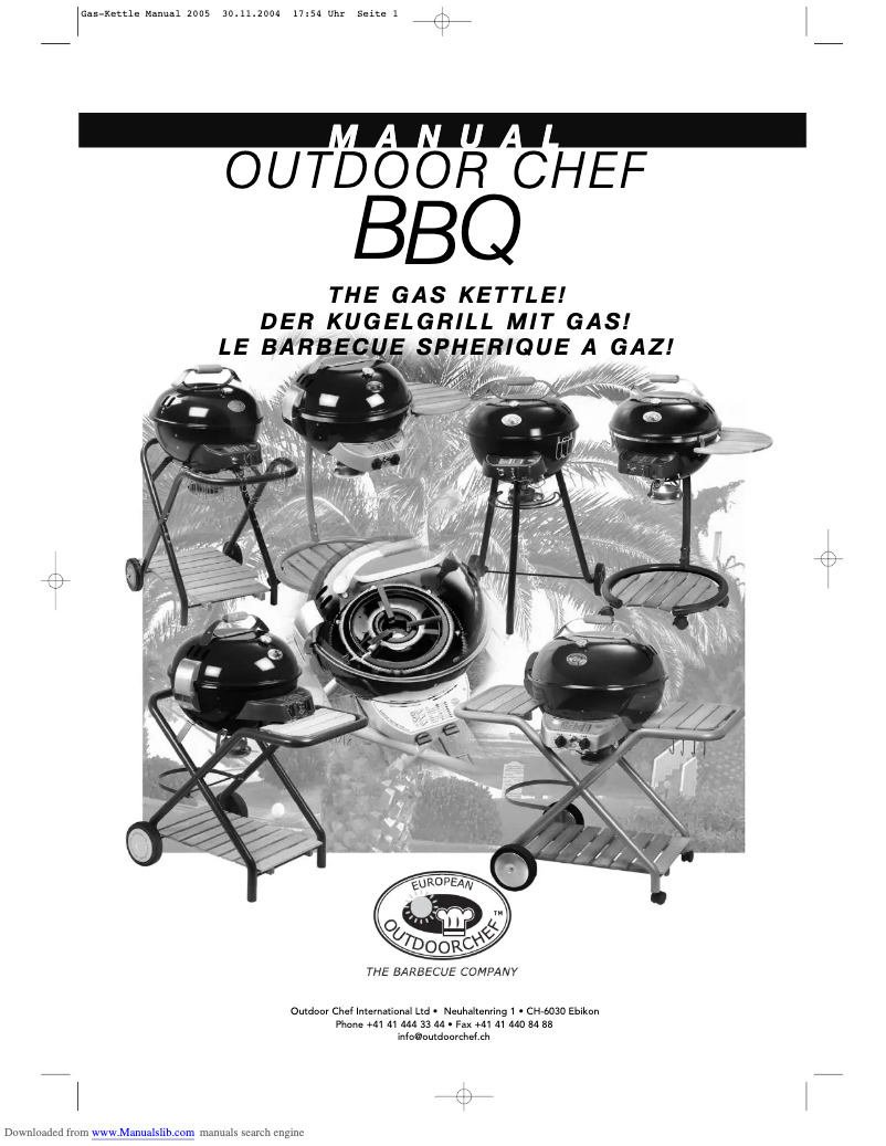 Page 1 de la notice Manuel utilisateur Outdoorchef Como