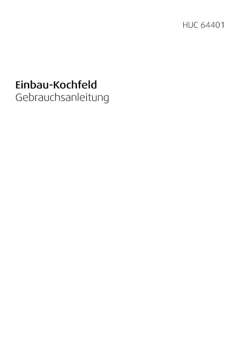 Image de la première page du manuel de l'appareil HUC 64401