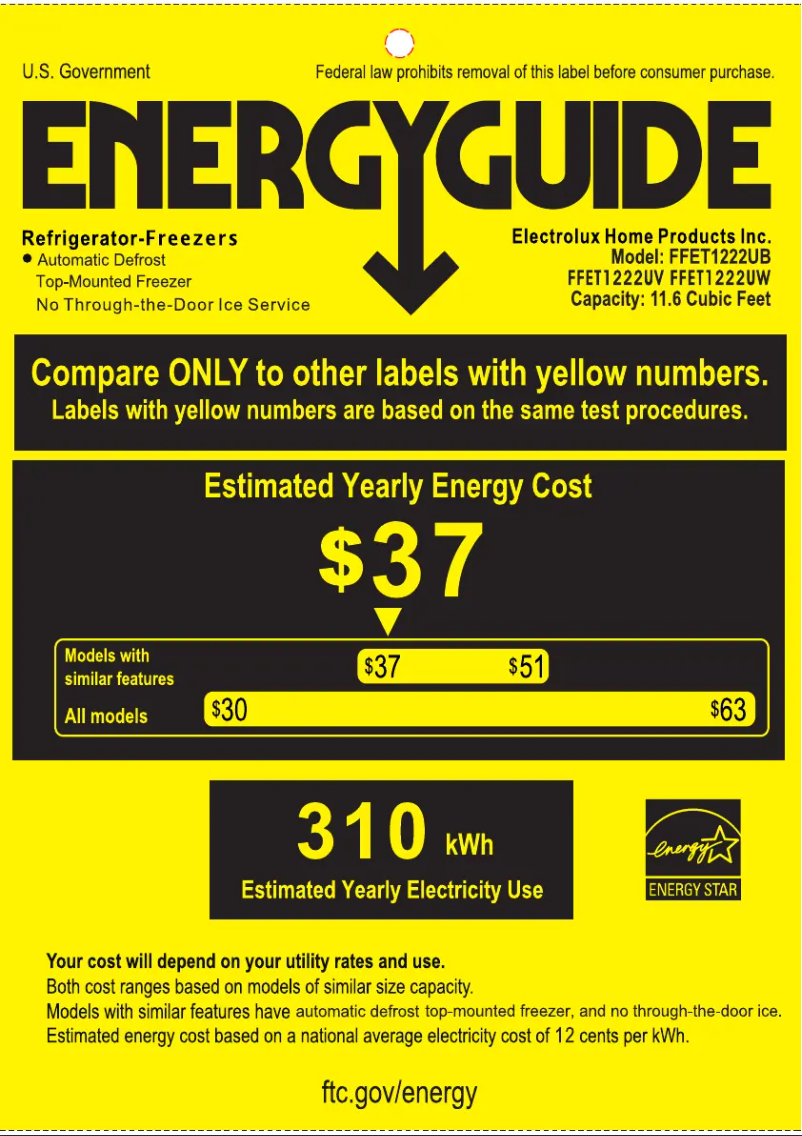 Image de la première page du manuel de l'appareil FFET1222UB