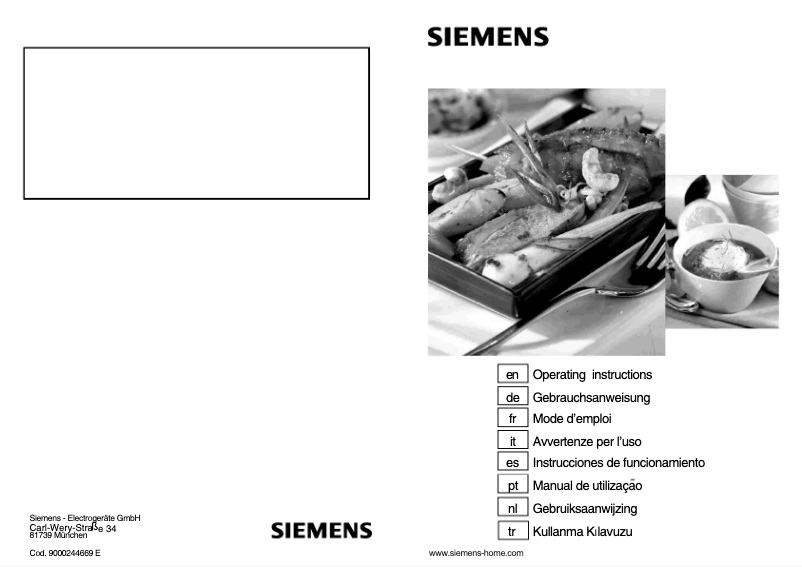 Page n°1 - Manuel utilisateur Siemens EV617511