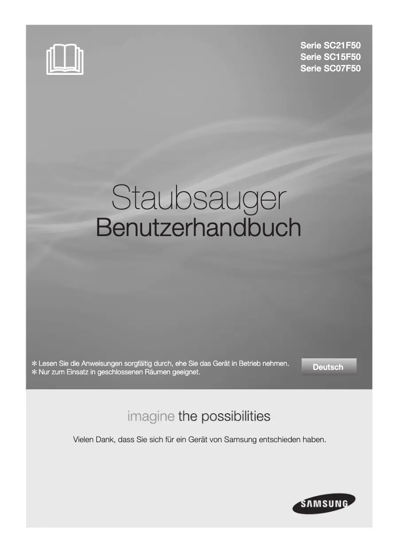 Page n°1 - Manuel utilisateur Samsung VC15F50HU1U