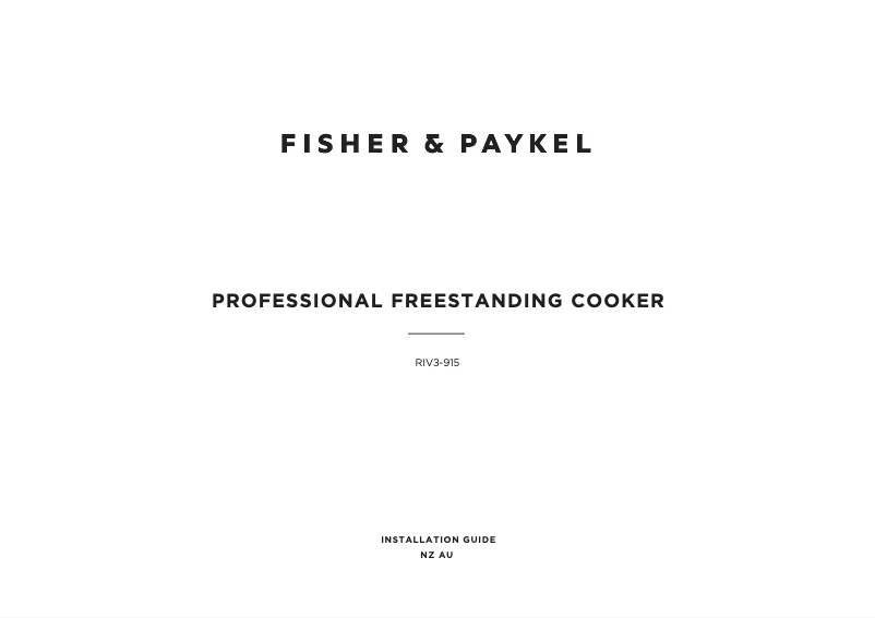 Image de la première page du manuel de l'appareil RIV3-915