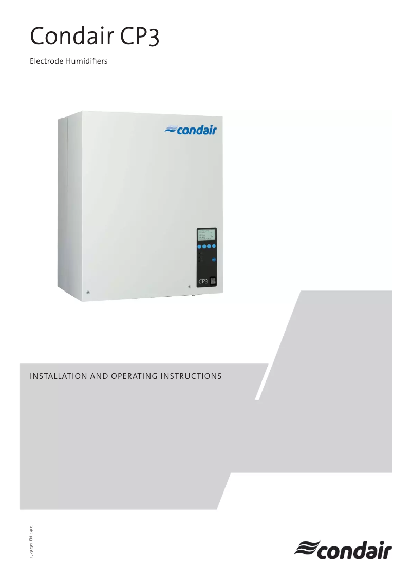 Page 1 de la notice Manuel utilisateur Condair CP3