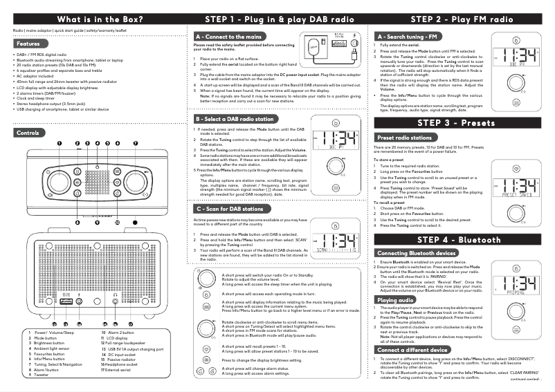 Page 1 de la notice Manuel utilisateur Roberts REVIVAL REST
