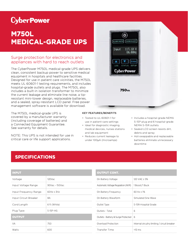 Image de la première page du manuel de l'appareil M750L