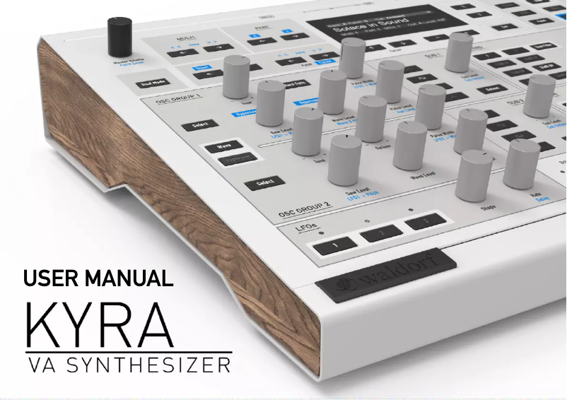 Image de la première page du manuel de l'appareil Kyra