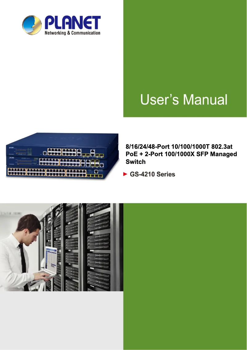 Página 1 del manual Manual de usuario Planet GS-4210-8T2S