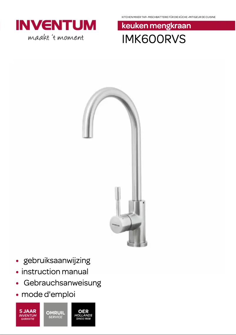 Página 1 del manual Manual de usuario Inventum IMK600RVS