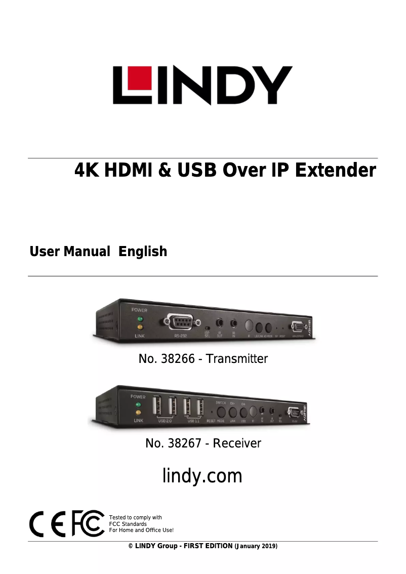 Page 1 de la notice Manuel utilisateur Lindy 38266