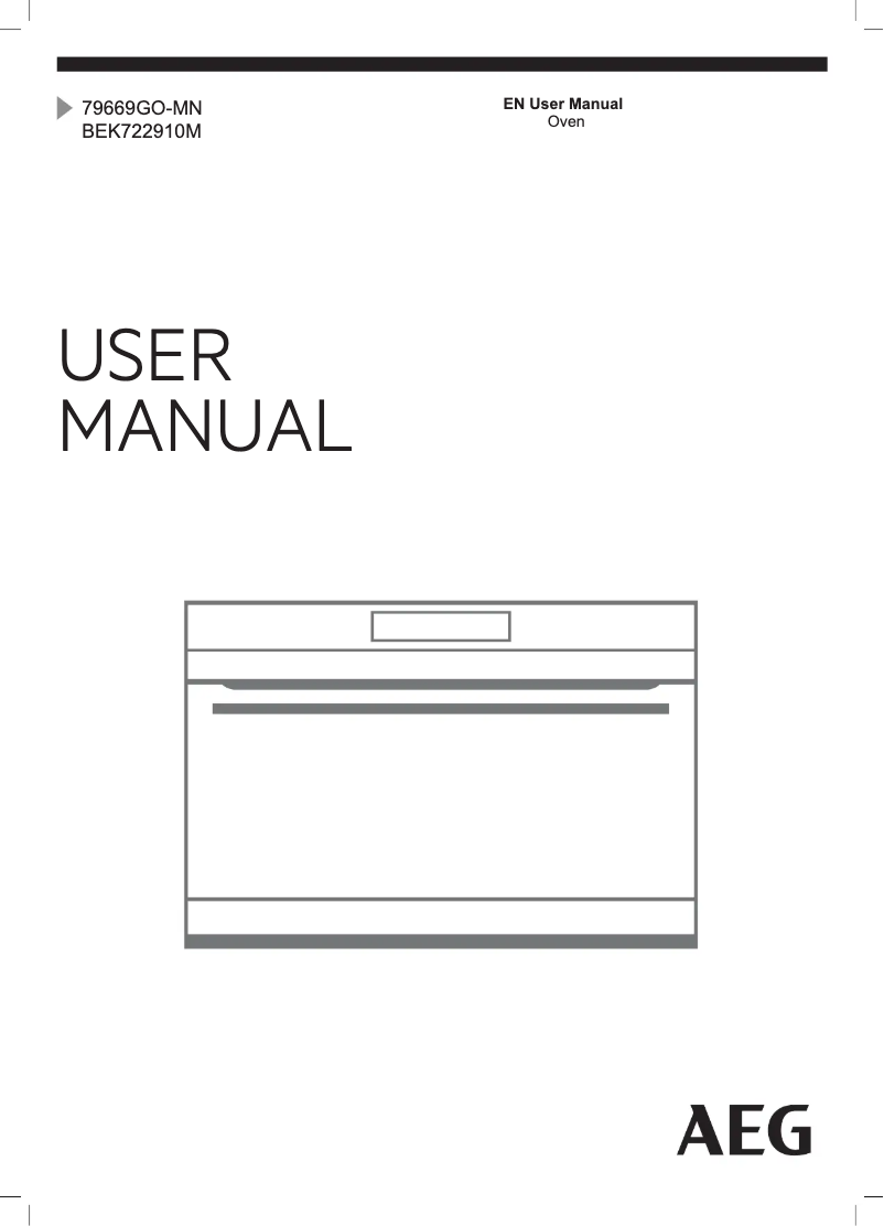 Page 1 de la notice Manuel utilisateur AEG BEK722910M