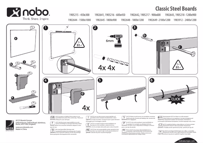 Page 1 of the manual User Manual Nobo Classic 1902645