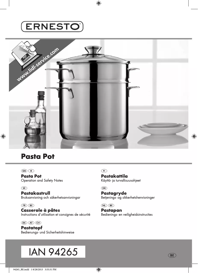 Page 1 de la notice Manuel utilisateur Ernesto IAN 94265