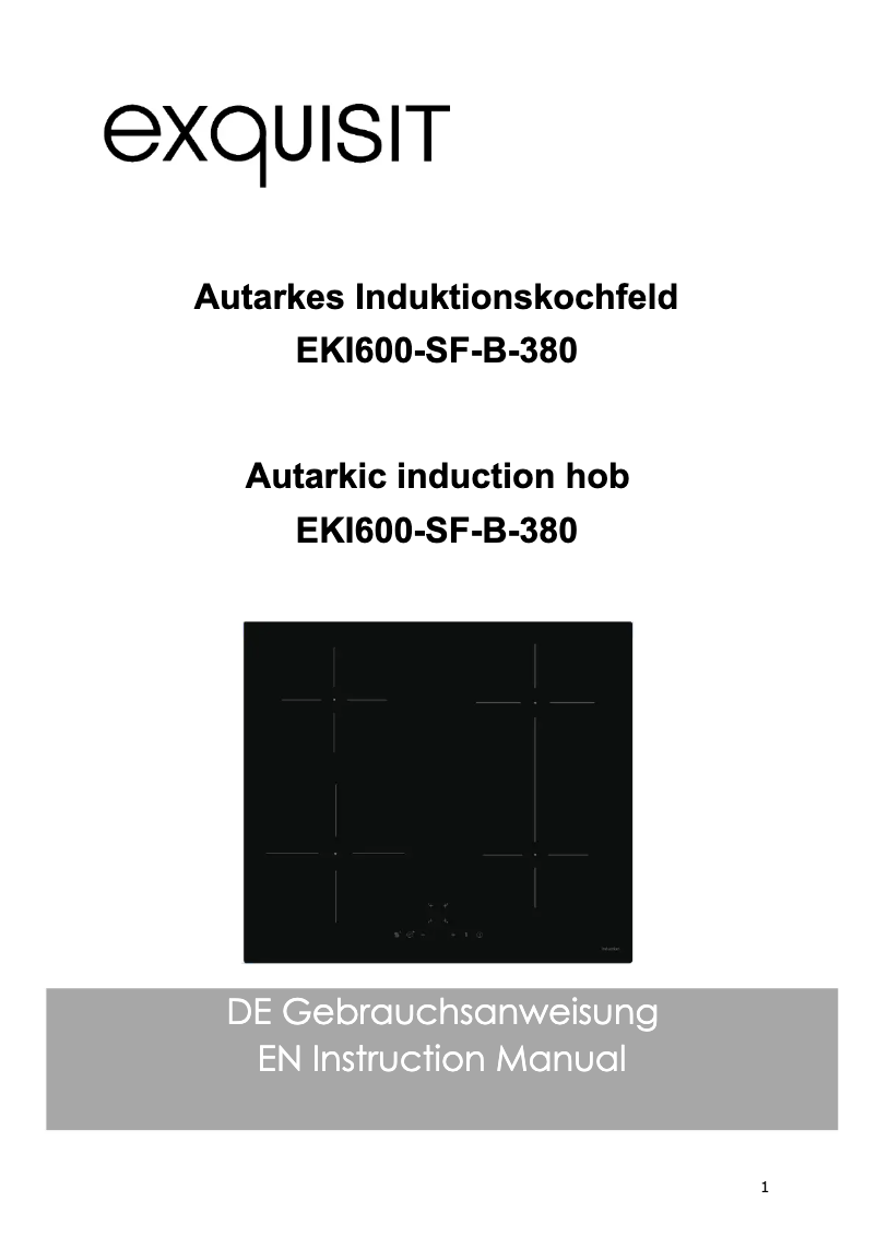 Image de la première page du manuel de l'appareil EKI600-SF-B-380