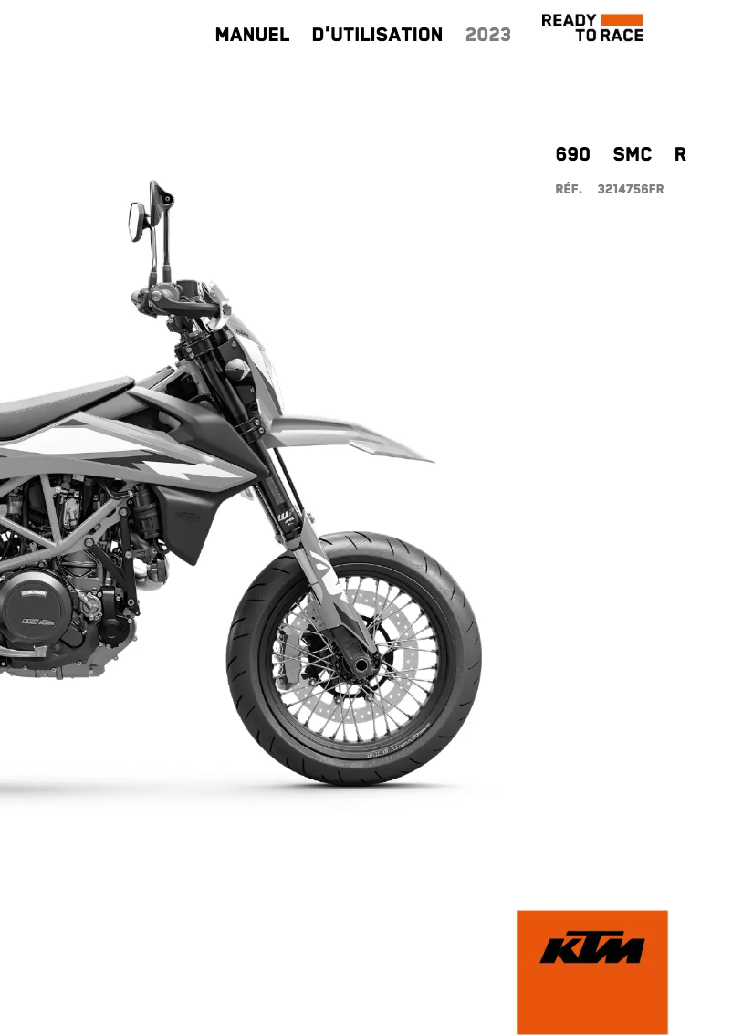 Page 1 de la notice Manuel utilisateur KTM 690 SMC R (2023)