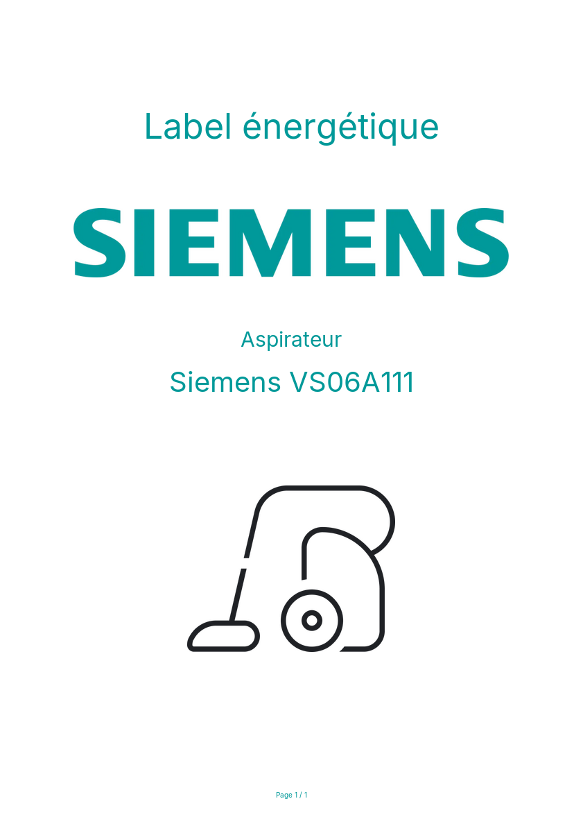 Image de la première page du manuel de l'appareil VS06A111