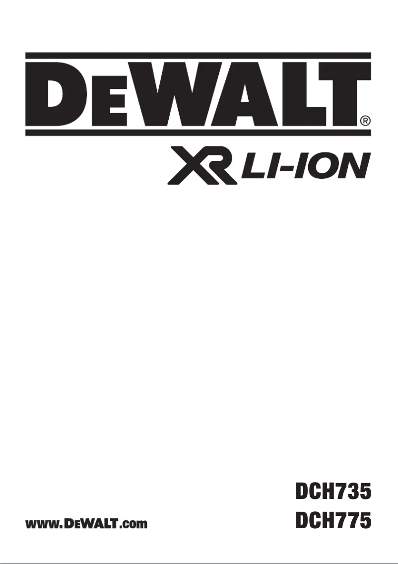 Page n°1 - Manuel utilisateur DeWalt DCH735