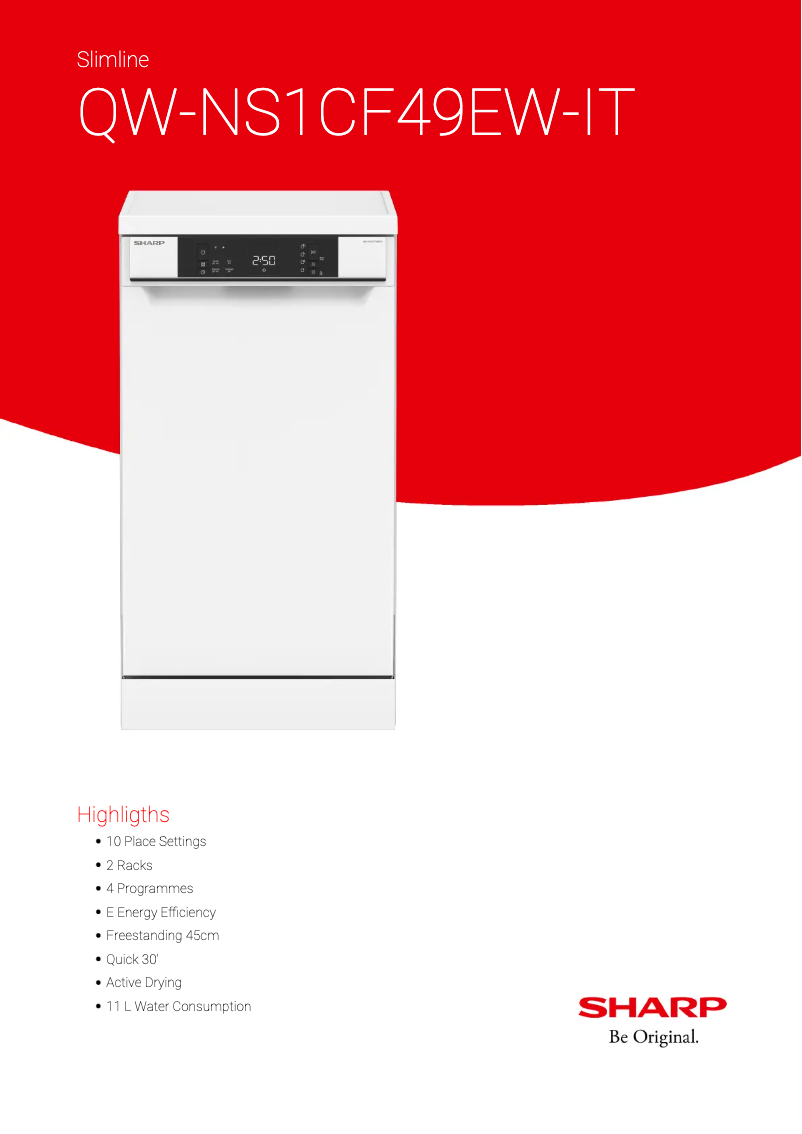 Page n°1 - Fiche technique Sharp QW-NS1CF49EW-IT