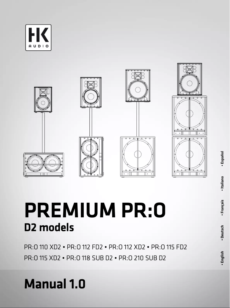 Página 1 del manual Manual de usuario HK Audio PR:O 12 XD2