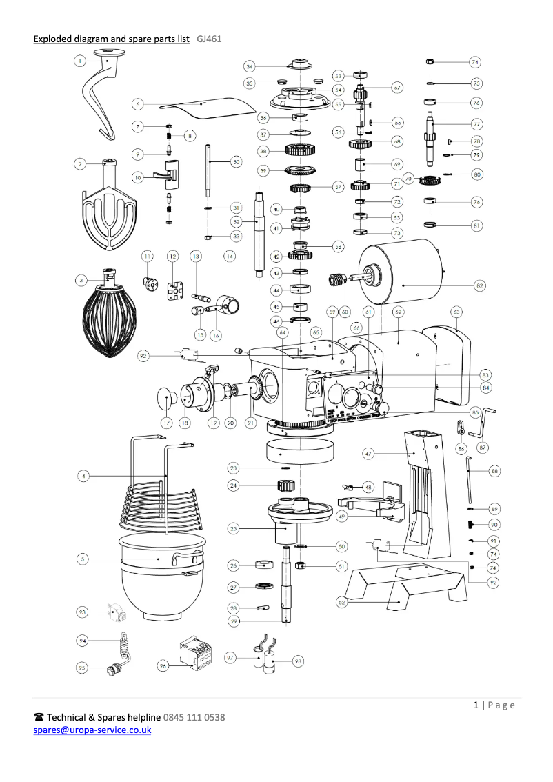 Image de la première page du manuel de l'appareil GJ461