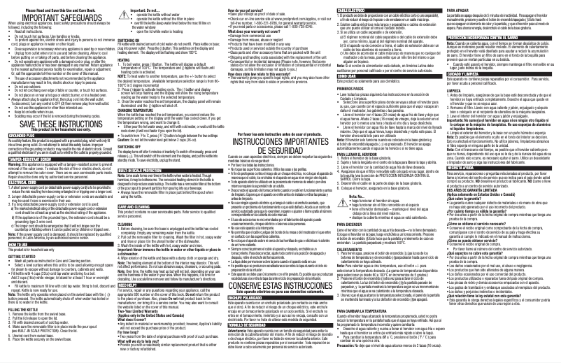 Image de la première page du manuel de l'appareil KE5030SD