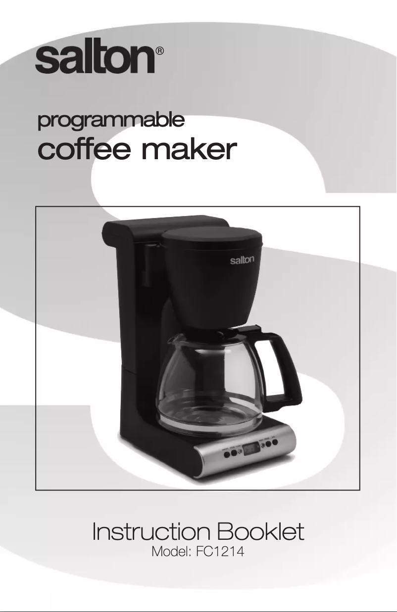 Page 1 de la notice Manuel utilisateur Salton FC1214